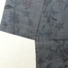 紬 しつけ糸付き 正絹 花柄 袷仕立て 紬の着物 青・紺_画像16