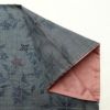 紬 しつけ糸付き 正絹 花柄 袷仕立て 紬の着物 青・紺_画像19