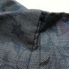 紬 しつけ糸付き 正絹 花柄 袷仕立て 紬の着物 青・紺_画像24
