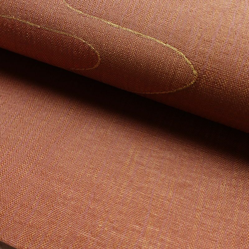 袋帯 夏用 太鼓柄 美品 フォーマル用 正絹 流水・波柄 小豆・エンジ_画像10