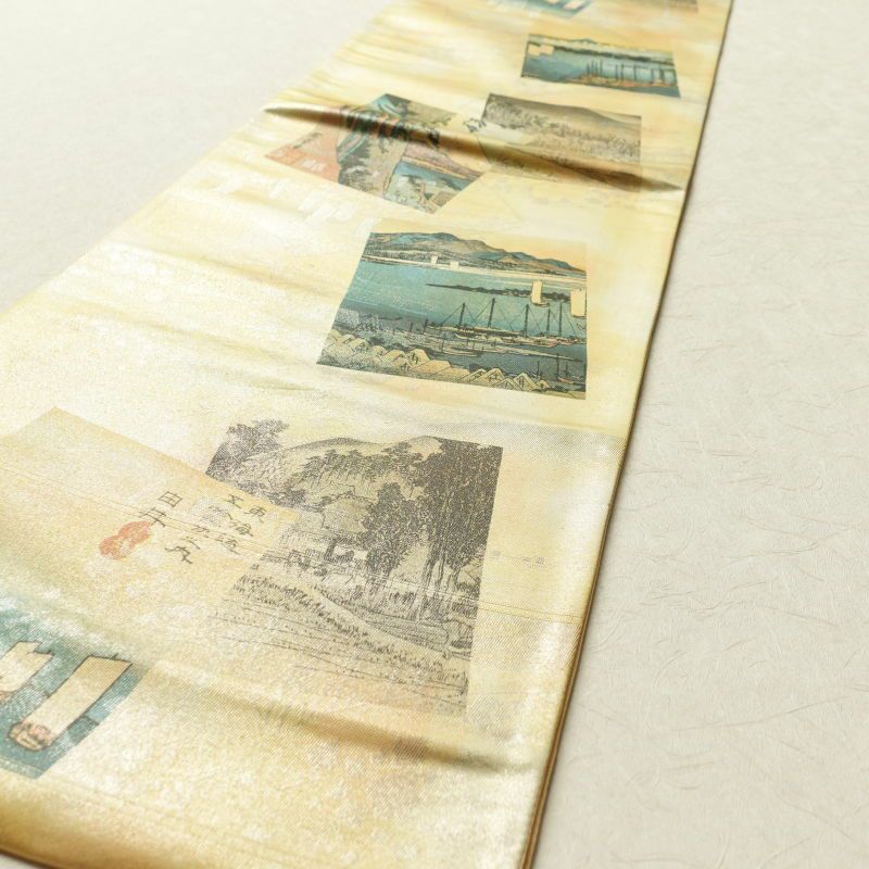 袋帯 六通柄 フォーマル用 正絹 古典柄 黄・黄土色_画像11