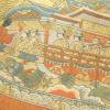 袋帯 本金箔 京洛〓園祭還幸絵巻 全通柄 フォーマル用 正絹 風景柄 金・銀_画像5