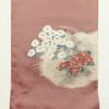 袋帯 太鼓柄 フォーマル用 正絹 花柄 小豆・エンジ_画像11