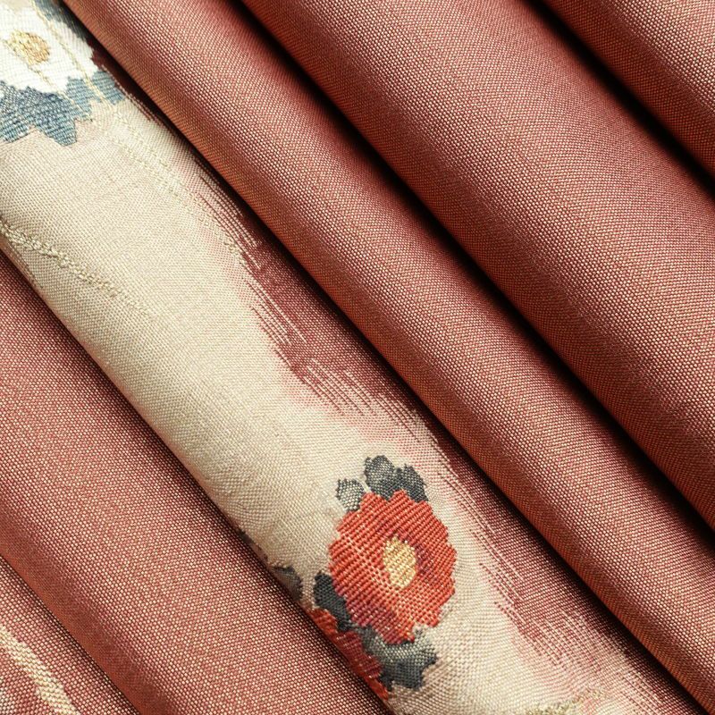 袋帯 太鼓柄 フォーマル用 正絹 花柄 小豆・エンジ_画像30