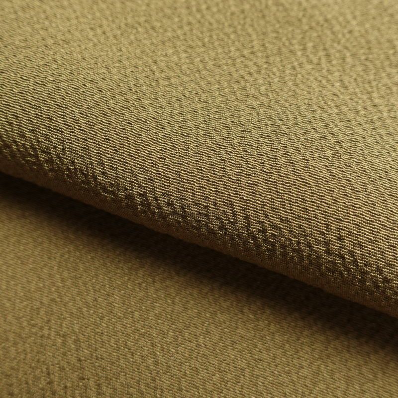 付け下げ ちりめん 金彩 正絹 人物・動物柄 袷仕立て 黄・黄土色_画像30