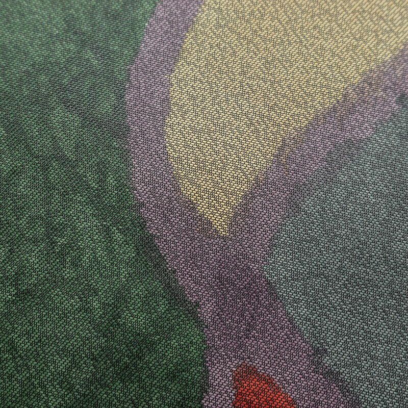 袋帯 六通柄 良品 一般用 正絹 幾何学柄・抽象柄 グレー_画像7