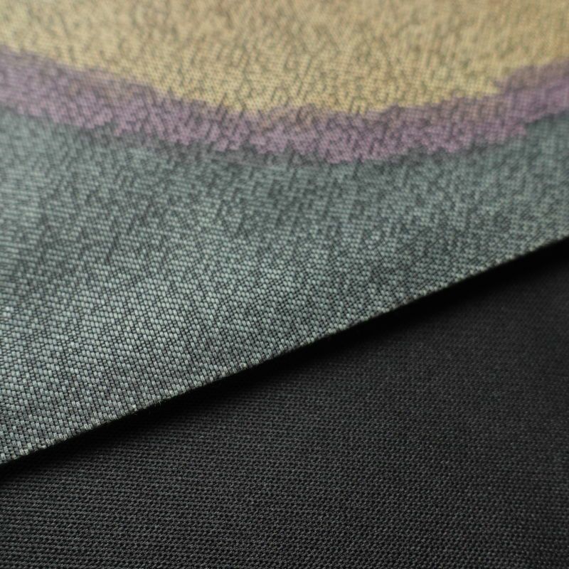 袋帯 六通柄 良品 一般用 正絹 幾何学柄・抽象柄 グレー_画像15