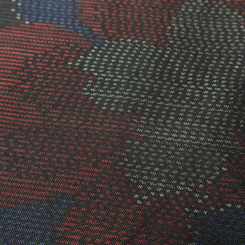 紬 良品 正絹 紬着物 花柄 袷仕立て つむぎ 黒_画像8