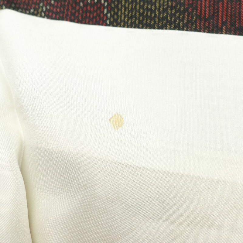 紬 良品 正絹 紬着物 花柄 袷仕立て つむぎ 黒_画像27