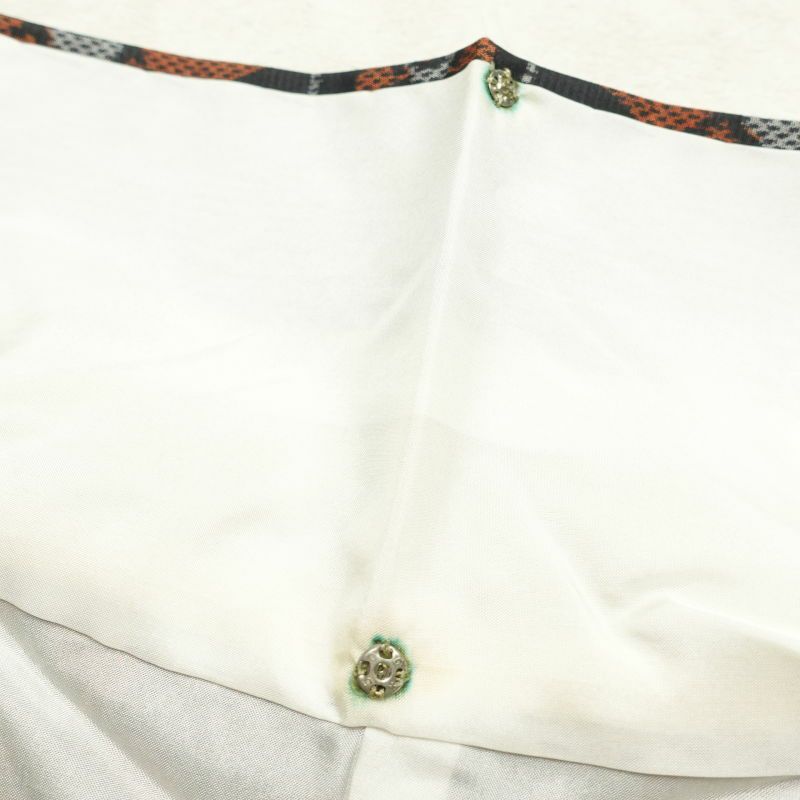 紬 正絹 幾何学柄・抽象柄 袷仕立て 黒_画像26