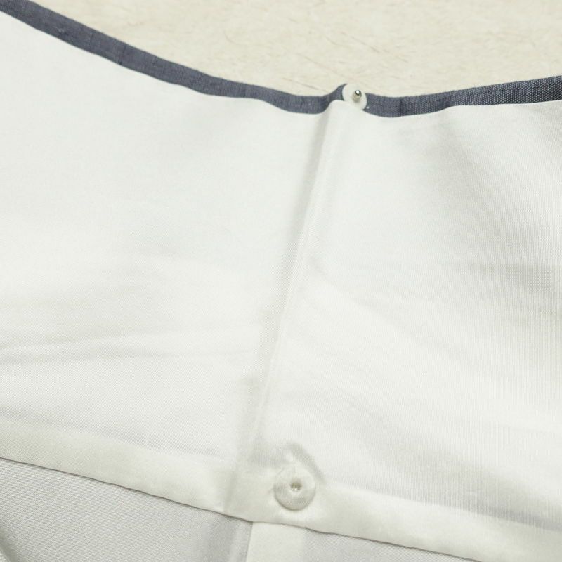 紬 美品 しつけ糸付き 紬着物 正絹 幾何学柄・抽象柄 つむぎ 袷仕立て グレー_画像26