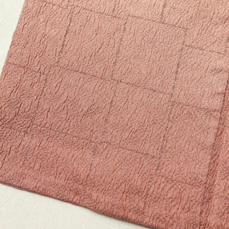 訪問着 ふくれ織 金彩 一つ紋付き 正絹 花柄 袷仕立て ピンク_画像10