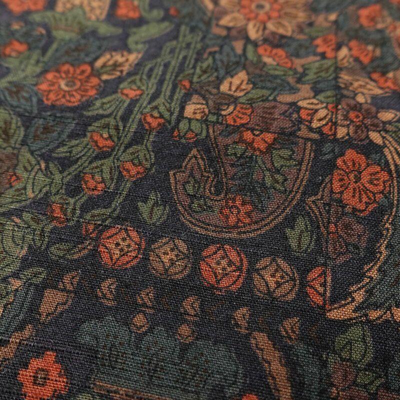 小紋 美品 紬地 正絹 幾何学柄・抽象柄 袷仕立て 紫・藤色_画像8