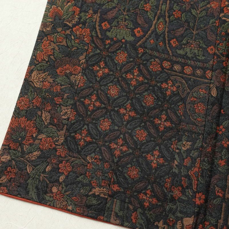 小紋 美品 紬地 正絹 幾何学柄・抽象柄 袷仕立て 紫・藤色_画像11