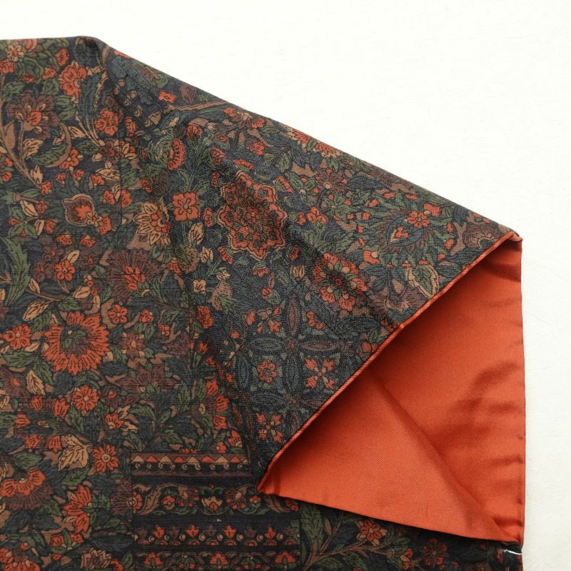 小紋 美品 紬地 正絹 幾何学柄・抽象柄 袷仕立て 紫・藤色_画像17