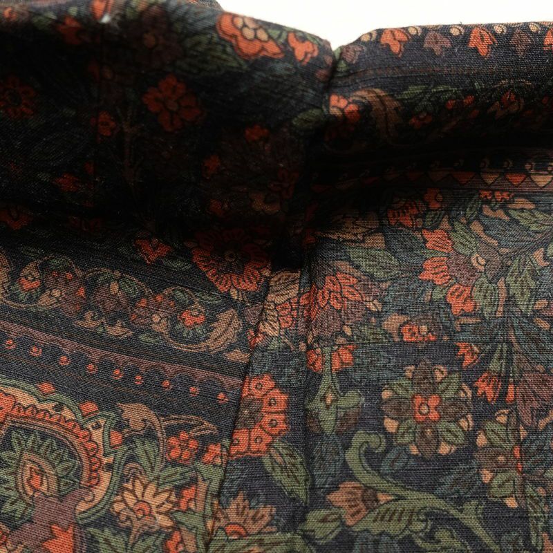 小紋 美品 紬地 正絹 幾何学柄・抽象柄 袷仕立て 紫・藤色_画像22