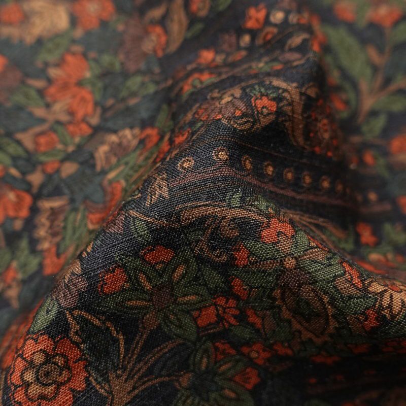 小紋 美品 紬地 正絹 幾何学柄・抽象柄 袷仕立て 紫・藤色_画像28