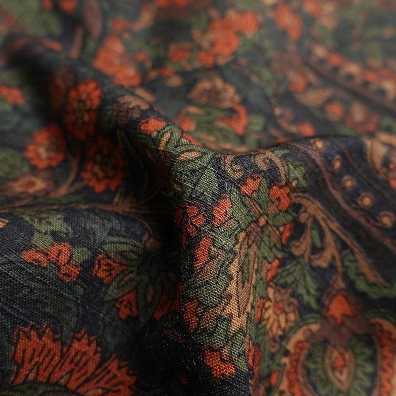 小紋 美品 紬地 正絹 幾何学柄・抽象柄 袷仕立て 紫・藤色_画像29