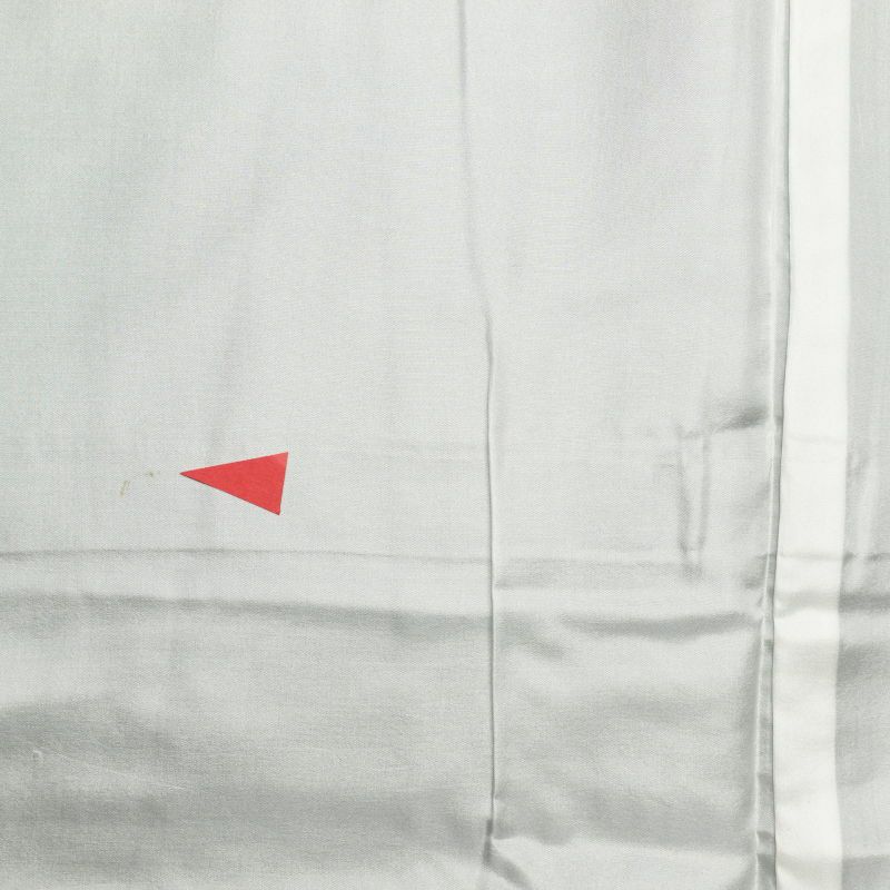 紬 良品 正絹 木の葉・植物柄 袷仕立て 緑・うぐいす色_画像26