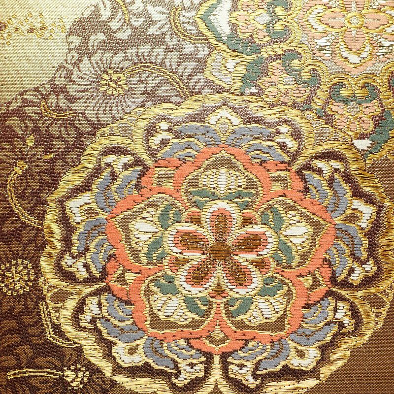 袋帯 六通柄 フォーマル用 正絹 幾何学柄・抽象柄 金・銀_画像3