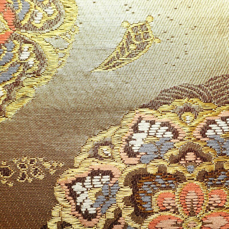 袋帯 六通柄 フォーマル用 正絹 幾何学柄・抽象柄 金・銀_画像7