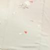 付け下げ しつけ糸付き 縮緬 刺繍 正絹 花柄 袷仕立て ピンク_画像17