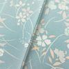 小紋 縮緬 正絹 木の葉・植物柄 袷仕立て 青・紺_画像9