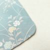 小紋 縮緬 正絹 木の葉・植物柄 袷仕立て 青・紺_画像15