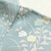 小紋 縮緬 正絹 木の葉・植物柄 袷仕立て 青・紺_画像21