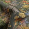 小紋 縮緬 正絹 金彩 花柄 袷仕立て 緑・うぐいす色_画像30