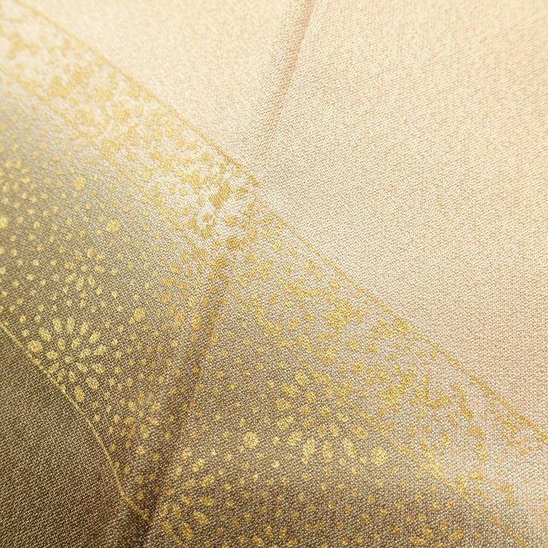 訪問着 正絹 金彩 銀駒刺繍 古典柄 刺繍 袷仕立て 茶_画像20