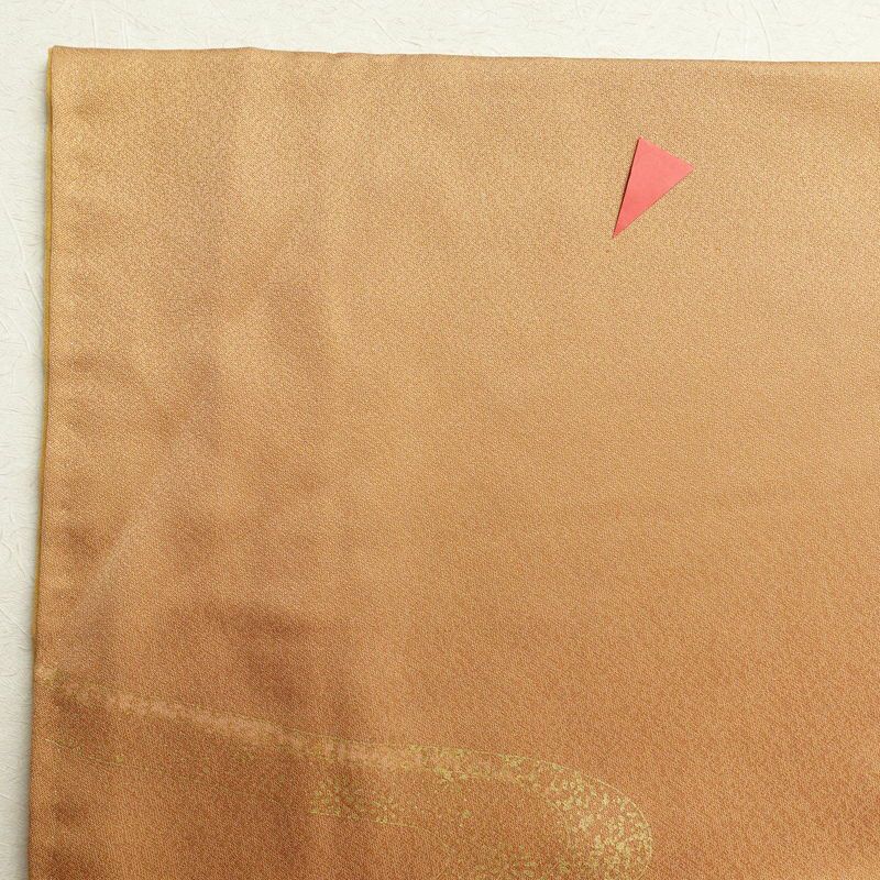訪問着 正絹 金彩 銀駒刺繍 古典柄 刺繍 袷仕立て 茶_画像27