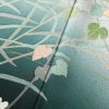 付け下げ 正絹 金彩 刺繍 木の葉・植物柄 袷仕立て 緑・うぐいす色_画像9