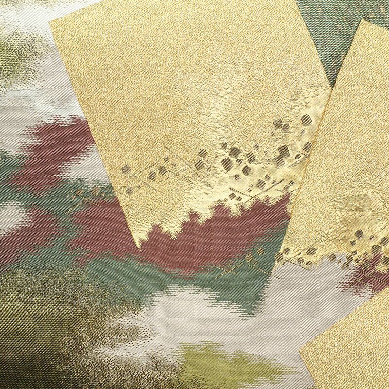 袋帯 六通柄 フォーマル用 正絹 古典柄 緑・うぐいす色_画像2