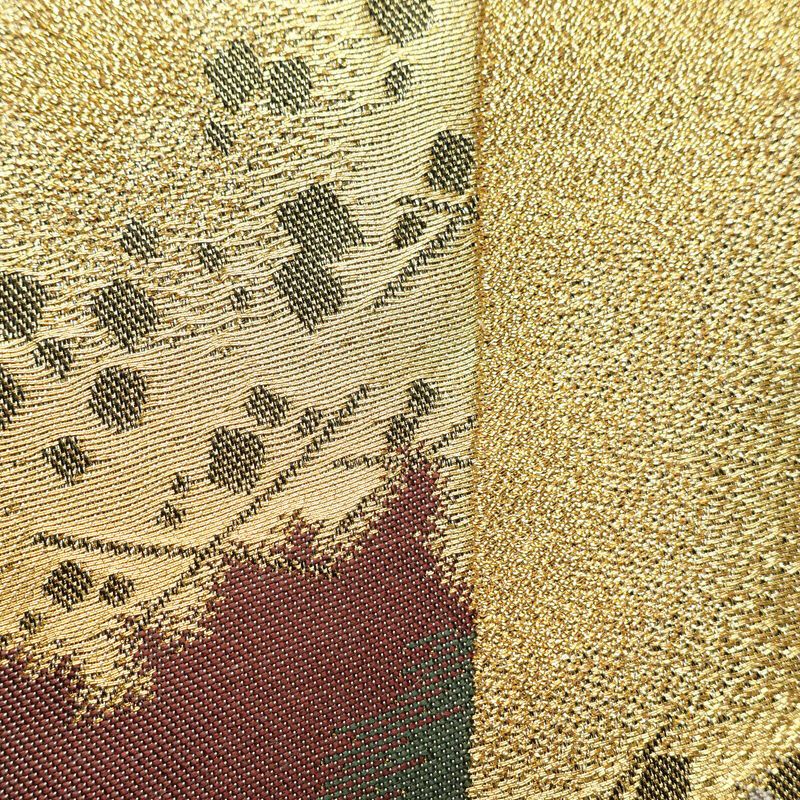 袋帯 六通柄 フォーマル用 正絹 古典柄 緑・うぐいす色_画像7