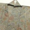 紬 美品 しつけ糸付き 正絹 幾何学柄・抽象柄 袷仕立て 緑・うぐいす色_画像20
