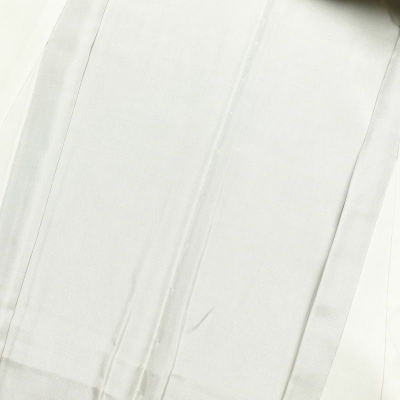 紬 美品 しつけ糸付き 正絹 幾何学柄・抽象柄 袷仕立て 緑・うぐいす色_画像24