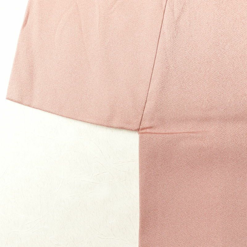 付け下げ 正絹 金彩 附下 刺繍 古典柄 袷仕立て ピンク_画像12