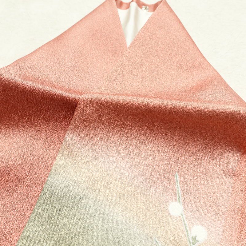 訪問着 良品 しつけ糸付き 正絹 古典柄 袷仕立て ピンク_画像27