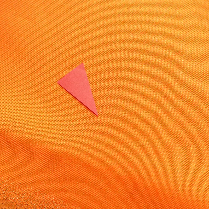 名古屋帯 太鼓柄 銀駒刺繍 正絹 幾何学柄・抽象柄 名古屋仕立て 橙_画像15