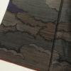 紬 正絹 雲柄 紬着物 つむぎ 袷仕立て 紫・藤色_画像10