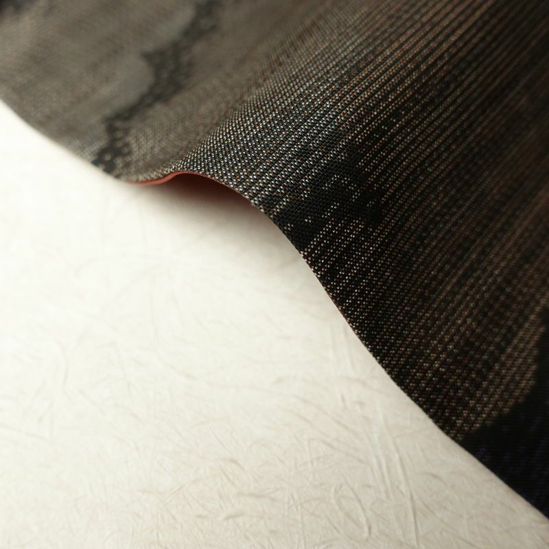 紬 正絹 雲柄 紬着物 つむぎ 袷仕立て 紫・藤色_画像13