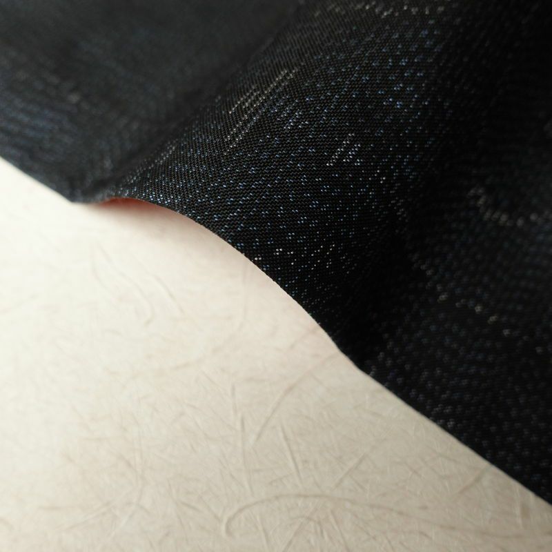 大島紬 証紙なし 本場大島 正絹 花柄 袷仕立て 青・紺_画像12