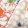 小紋 良品 紬地 しつけ糸付き 正絹 木の葉・植物柄 袷仕立て 多色使い_画像10
