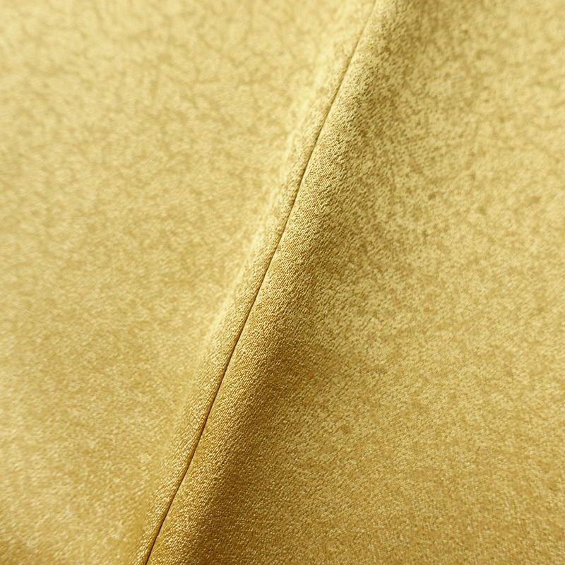 付け下げ 美品 正絹 箔 金彩 刺繍 古典柄 袷仕立て 黄・黄土色_画像13