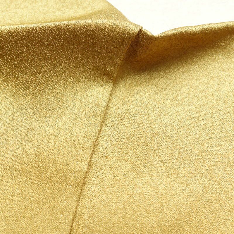 付け下げ 美品 正絹 箔 金彩 刺繍 古典柄 袷仕立て 黄・黄土色_画像28