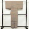 付け下げ 縮緬 正絹 共八掛 縞柄・線柄 袷仕立て 茶_画像2