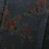 紬 良品 正絹 紬着物 花柄 つむぎ 袷仕立て 青・紺_画像6