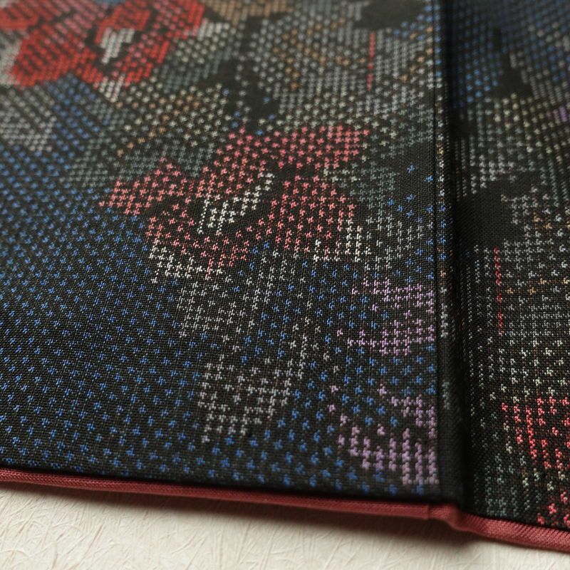 紬 良品 正絹 紬着物 花柄 つむぎ 袷仕立て 青・紺_画像11