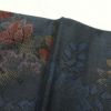 紬 良品 正絹 紬着物 花柄 つむぎ 袷仕立て 青・紺_画像19